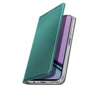 Étui Folio pour Realme Note 60 avec Porte-cartes et Fonction Support Vidéo Vert sapin