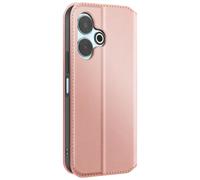 Étui Folio pour Redmi 13 avec Porte-cartes et Fonction Support Rose champagne