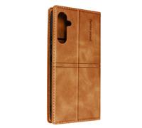 Étui Folio pour Galaxy A34 5G Portefeuille Support Clapet Magnétique Marron
