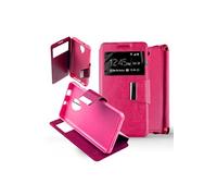 Etui Folio Rose Fushia compatible Alcatel One Touch Pop Up