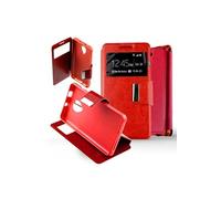 Etui Folio Rouge compatible Alcatel One Touch Pop Up
