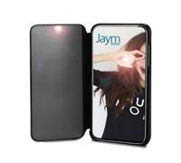 Etui Folio Stand transparent noir fumé pour Huawei P30 Pro