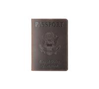 Étui for Passeport for Les États-Unis D’Amérique. Mini Compact Affaire Couverture De Passeport for Les Femmes Hommes Rétro Cuir Porte-Passeport(Coffee Color)