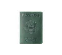 Étui for Passeport for Les États-Unis D’Amérique. Mini Compact Affaire Couverture De Passeport for Les Femmes Hommes Rétro Cuir Porte-Passeport(Vert)