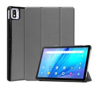 Étui for Tablette TCL Tab 10s 9080G 9081X 10.1 Pouces 2021, Pliable et Triple, Mince, avec Support en Cuir PU, Compatible avec TCL Tab 10s(Color:Gray,Size:for TCL Tab 10s 9080G)