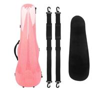 Étui for violon 4/4 en Fiber de carbone Super léger, résistant à l'usure, la Compression, sangle d'épaule, pièces d'hygromètre Pour Le Rangement Des Violons(Pink)