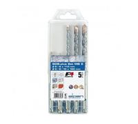 Alpen 0080705680100 acier Jeu de forets pour béton 5 mm, 6 mm, 8 mm, 10 mm SDS-Plus 1 set