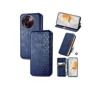Etui FOXDOCK à rabat en cuir PU pour VIVO V40 Lite/V30E résistant aux chocs avec béquille et porte-cartes compatible avec VIVO V40 Lite/V30E-Bleu