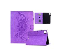 Etui FOXDOCK à rabat pour iPad Air 2020 protection intégrale en cuir de qualité supérieure, avec support et emplacement pour cartes-Violet