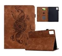 Étui FOXDOCK à rabat pour Lenovo Tab M11 protection intégrale en cuir de qualité supérieure, avec support et emplacement pour cartes-Marron Marron G