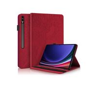 Étui FOXDOCK à rabat pour Nokia T10 antichoc en relief avec support et emplacement pour carte-Rose Rose