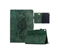 Etui FOXDOCK à rabat pour Samsung Galaxy Tab S5e protection intégrale en cuir de qualité supérieure, avec support et emplacement pour cartes-Vert