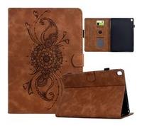 Étui FOXDOCK à rabat pour Samsung Galaxy Tab S6 Lite (2020) protection intégrale en cuir de qualité supérieure, avec support et emplacement pour cartes-Marron Marron G