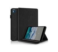Etui FOXDOCK à rabat pour Samsung Galaxy Tab S8 Ultra antichoc en relief avec support et emplacement pour carte-Marron