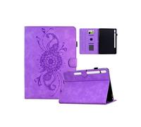 Etui FOXDOCK à rabat pour Samsung Galaxy Tab S9 protection intégrale en cuir de qualité supérieure, avec support et emplacement pour cartes-Violet