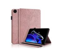Etui FOXDOCK à rabat pour Xiaomi Redmi Pad Pro antichoc en relief avec support et emplacement pour carte-Rouge