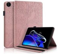 Étui FOXDOCK à rabat pour Xiaomi Redmi Pad Pro antichoc en relief avec support et emplacement pour carte-Rouge Rouge G