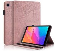 Étui FOXDOCK à rabat pour Xiaomi Redmi Pad SE antichoc en relief avec support et emplacement pour carte-Rouge Rouge G