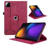 Étui FOXDOCK à rabat rotatif à 360° pour Xiaomi Pad 7 , résistant aux chocs et doté d'un support vertical-Rouge Rouge