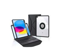 Etui FOXDOCK clavier Bluetooth avec pavé tactile pour iPad (2022) avec support magnétique amovible multi-angles et housse de protection fine-Noir