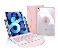 Étui FOXDOCK clavier Bluetooth avec pavé tactile pour iPad Air 11 (2024) avec support magnétique amovible multi-angles et housse de protection fine-Rose G