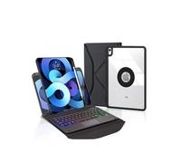 Étui FOXDOCK clavier Bluetooth avec pavé tactile pour iPad Air 11 (2024) rétroéclairage RVB 3 couleurs, support magnétique amovible-Noir