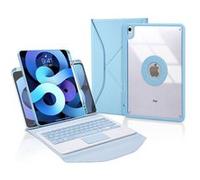 Étui FOXDOCK clavier Bluetooth avec pavé tactile pour iPad Air 11 (2025) avec support magnétique amovible multi-angles et housse de protection fine-Bleu Bleu G