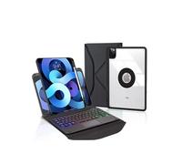 Etui FOXDOCK clavier Bluetooth avec pavé tactile pour iPad Pro 11 (2021/2020/2018) rétroéclairage RVB 3 couleurs, support magnétique amovible-Noir