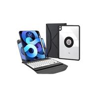 Etui FOXDOCK clavier Bluetooth pour iPad 10.2 (2021/2020/2019) - Clavier magnétique détachable, coque transparente ultra-fine, batterie 30 heures,