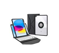 Etui FOXDOCK clavier Bluetooth pour iPad (2025) - Clavier magnétique détachable, coque transparente ultra-fine, batterie 30 heures, chargement Type-C