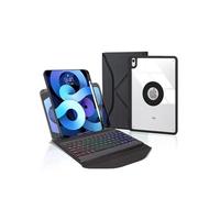 Etui FOXDOCK clavier Bluetooth pour iPad Air 11 (2024) avec rétroéclairage tricolore, support magnétique amovible et réglable, housse de protection