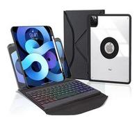 Étui FOXDOCK clavier Bluetooth pour iPad Pro 11 (2021/2020/2018) avec rétroéclairage tricolore, support magnétique amovible et réglable, housse de protection légère-Noir Noir G
