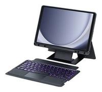 Étui FOXDOCK clavier Bluetooth pour Samsung Galaxy Tab A9 Plus 11 pouces, pavé tactile rétroéclairé, support amovible et design flottant-Noir G