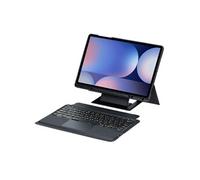 Étui FOXDOCK clavier Bluetooth pour Samsung Galaxy Tab S9 Plus 12.4 pouces, pavé tactile rétroéclairé, support amovible et design flottant-Noir