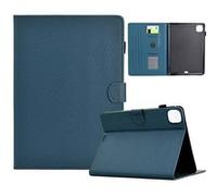 Étui FOXDOCK intelligent en cuir de qualité supérieure pour iPad Air 4 (2020) Design ultra-fin et résistant aux chocs, avec emplacements pour cartes et fonction support-bleu foncé bleu foncé G
