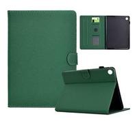 Étui FOXDOCK intelligent en cuir de qualité supérieure pour Lenovo Tab M10 Plus (3rd Gen) Design ultra-fin et résistant aux chocs, avec emplacements pour cartes et fonction support-vert vert G