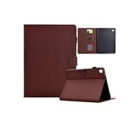 Étui FOXDOCK intelligent en cuir de qualité supérieure pour Lenovo Tab M10 Plus (3rd Gen) Design ultra-fin et résistant aux chocs, avec emplacements pour cartes et fonction support-marron marron