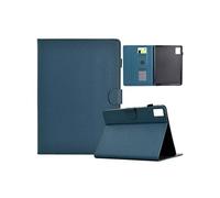 Étui FOXDOCK intelligent en cuir de qualité supérieure pour Lenovo Tab M11 Design ultra-fin et résistant aux chocs, avec emplacements pour cartes et fonction support-bleu foncé bleu foncé