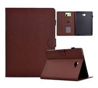 Étui FOXDOCK intelligent en cuir de qualité supérieure pour Samsung Galaxy Tab A 10.1 (2016) Design ultra-fin et résistant aux chocs, avec emplacements pour cartes et fonction support-marron marron G