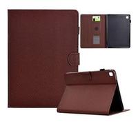 Étui FOXDOCK intelligent en cuir de qualité supérieure pour Samsung Galaxy Tab A7 Lite Design ultra-fin et résistant aux chocs, avec emplacements pour cartes et fonction support-marron marron G