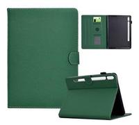 Étui FOXDOCK intelligent en cuir de qualité supérieure pour Samsung Galaxy Tab S9 Design ultra-fin et résistant aux chocs, avec emplacements pour cartes et fonction support-vert vert G