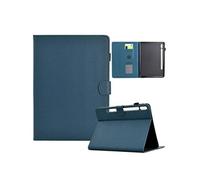 Étui FOXDOCK intelligent en cuir de qualité supérieure pour Samsung Galaxy Tab S9 FE Design ultra-fin et résistant aux chocs, avec emplacements pour cartes et fonction support-bleu foncé bleu foncé