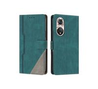 Etui FOXDOCK Portefeuille Cuir PU pour Huawei P50 - Porte-Cartes Intégré + Support Intégré - Coque Protective Style Minimaliste-Vert