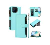 Etui FOXDOCK pour ASUS ROG Phone 9/9 Pro de téléphone de portefeuille de poche à fermeture éclair en cuir premium avec 9 emplacements de carte et