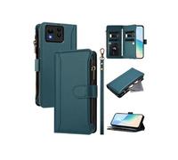 Etui FOXDOCK pour ASUS Zenfone 11 Ultra de téléphone de portefeuille de poche à fermeture éclair en cuir premium avec 9 emplacements de carte et