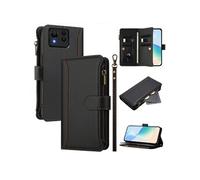 Etui FOXDOCK pour ASUS Zenfone 11 Ultra de téléphone de portefeuille de poche à fermeture éclair en cuir premium avec 9 emplacements de carte et