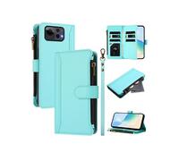 Etui FOXDOCK pour ASUS Zenfone 12 Ultra de téléphone de portefeuille de poche à fermeture éclair en cuir premium avec 9 emplacements de carte et