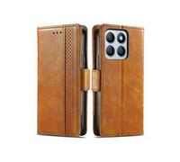 Etui FOXDOCK pour Honor X8B 4G RFID Blocking Flip PU Leather Cover avec porte-cartes et Kickstand compatible avec Honor X8B 4G-Kaki