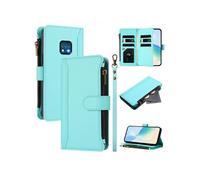 Etui FOXDOCK pour Nokia XR20 de téléphone de portefeuille de poche à fermeture éclair en cuir premium avec 9 emplacements de carte et bracelet de