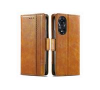 Etui FOXDOCK pour OPPO A58 4G RFID Blocking Flip PU Leather Cover avec porte-cartes et Kickstand compatible avec OPPO A58 4G-Kaki